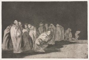 I proverbi: Gli uomini nei sacchi, 1864 da Francisco de Goya
