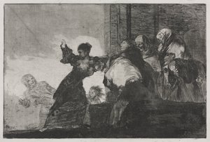I proverbi: Due teste sono meglio di una o Povera follia da Francisco de Goya