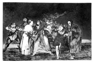 Le esortazioni, 1819-1823 da Francisco de Goya