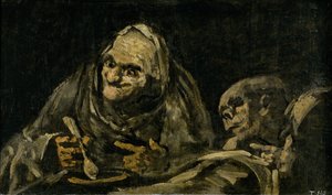 Due Vecchi che Mangiano Zuppa da Francisco de Goya
