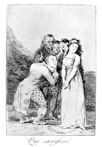 Che sacrificio!, 1799 da Francisco de Goya