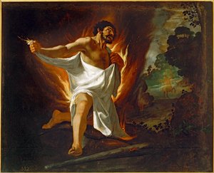 Ercole bruciato dalla camicia del centauro Nesso... (olio su tela)