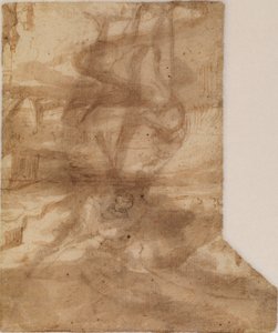 Frammento di un paesaggio, verso, XVII secolo da Francisco the Younger Herrera