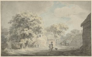 Ritrovo di contadini a Overveen da Franciscus Andreas Milatz