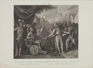 Wichmann II il Giovane si arrende a Mieszko I di Polonia di Smuglewicz, Franciszek (1745-1807). Litografia, fine XVIII sec.. Collezione privata