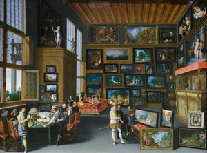 Cognoscenti in una stanza con quadri, c.1620