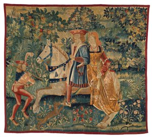 Arazzo, Mese di maggio, o La caccia al falcone, c.1500