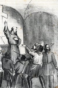 Quarta guerra Venezia-Ottomana: la Chiesa chiama a battere i musulmani alla vigilia della Battaglia di Lepanto, battaglia navale che si svolse il 7 ottobre 1571 nel Golfo di Patrasso, Grecia da Franco Mistrali