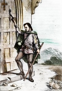 Il giovane Girolamo Savonarola che bussa alla porta del convento domenicano di Santo Domenico a Bologna nel 1475 da Franco Mistrali