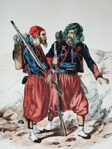 Zouaves, c.1860 (litografia a colori)