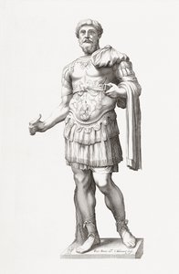 Imperatore romano Marco Aurelio. Ritratto. da Francois Perrier