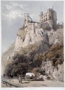 Castello Rheinstein - in "Il Reno monumentale e pittoresco", litografie di Fourmais e Stroobant da Francois Stroobant