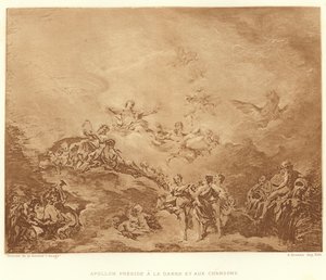 Apollon Preside a la Danse et aux Chansons da Francois (after) Boucher