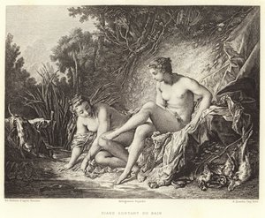 Diana che esce dal bagno da Francois (after) Boucher