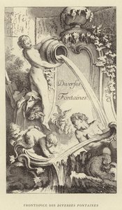Frontespizio delle Diverse Fontane (incisione) da Francois (after) Boucher