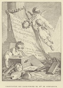Frontespizio delle acqueforti di Madame de Pompadour da Francois (after) Boucher