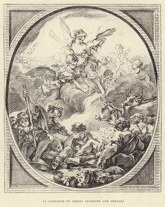 La nascita di Cristo annunciata ai pastori da Francois (after) Boucher