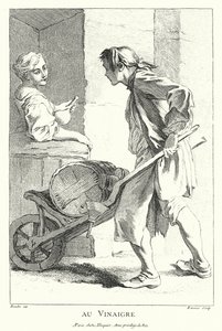 Venditore di aceto (incisione) da Francois (after) Boucher