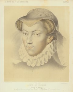 Luisa di Lorena, moglie di Enrico III di Francia (cromolitografia)