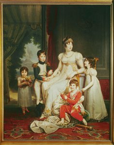 Carolina Bonaparte, sorella di Napoleone, regina di Napoli con i suoi figli ...