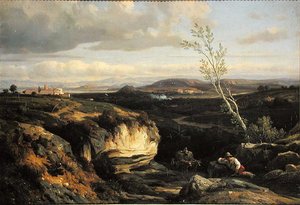Paesaggio italiano da Francois Antoine Leon Fleury