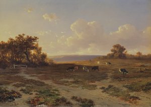 Paesaggio di brughiera con mucche, 1852