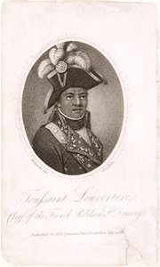Toussaint Louverture (c.1743-1803) Capo dei Ribelli Francesi a St. Domingo, inciso da Holl, pub. da H.D. Symonds, 1802 da Francois Bonneville
