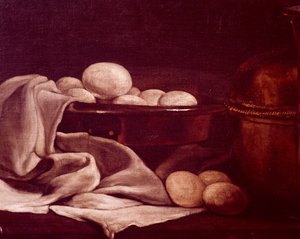 Natura morta con formaggio brie di Francois Bonvin (1817-1887), dettaglio da François Bonvin