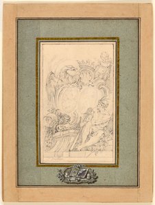 Ex libris araldico per Crozat, Barone di Thiers da François Boucher
