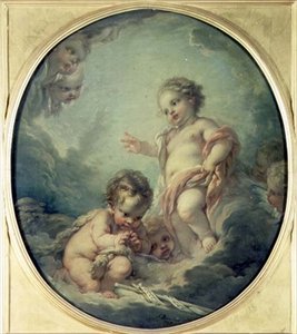 Cristo e Giovanni Battista da bambini da François Boucher