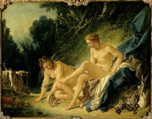 Diana che esce dal bagno da François Boucher