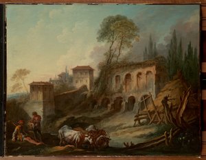 Paesaggio immaginario con il Palatino visto da Campo Vaccino da François Boucher
