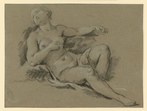 Figura di nudo femminile in posizione sdraiata da François Boucher