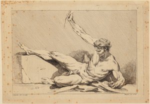 Nudo maschile disteso, foglio 10 tratto da "Second livre de figures d