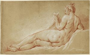 Nudo femminile disteso, visto di schiena da François Boucher