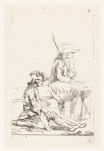 Un soldato e un contadino da François Boucher