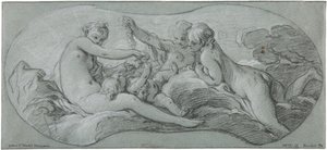 Le Tre Grazie che giocano con Cupido da François Boucher