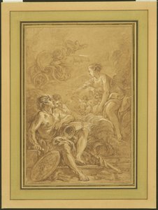 Venere comanda a Vulcano di fare le armi per Enea da François Boucher