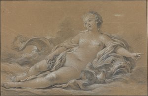 Venere sdraiata su un delfino da François Boucher
