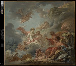 Vulcano che presenta le armi a Venere per Enea da François Boucher