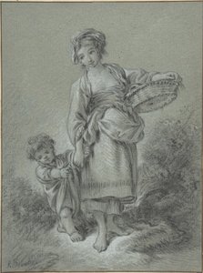 Una donna e un ragazzo da François Boucher