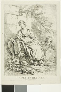 Giovane donna che riposa da François Boucher