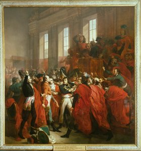 Il generale Bonaparte al Consiglio dei Cinquecento a Saint-Cloud ... da Francois Bouchot