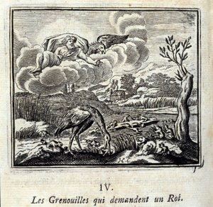Favole di Jean de La Fontaine (1621-95). Illustrazione di François Chauveau (1613-1676). Edizione del 1728 da Francois Chauveau