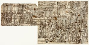 Scena mitologica: Trionfo di Alessandro (recto) da Francois Chauveau