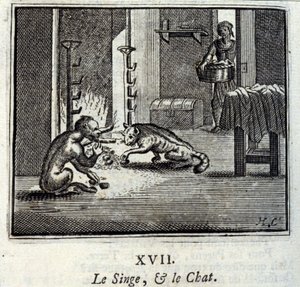 La scimmia e il gatto da Francois Chauveau
