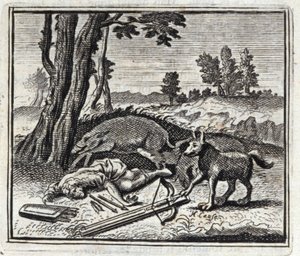 Il lupo e il cacciatore da Francois Chauveau