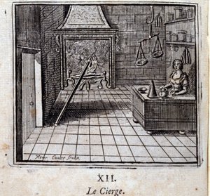 La candela. Favole di Jean de La Fontaine (1621-95). Illustrazione di François Chauveau (1613-1676). Edizione del 1728 da Francois Chauveau