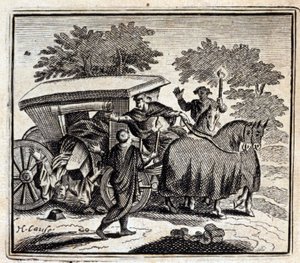 La cura e la morte. Favole di Jean de La Fontaine (1621-95). Illustrazione di François Chauveau (1613-1676). Edizione del 1728 da Francois Chauveau