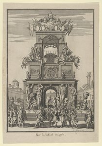 Arco trionfale eretto in onore del cardinale Mazzarino dopo il Trattato dei Pirenei..., ca. 1664-65